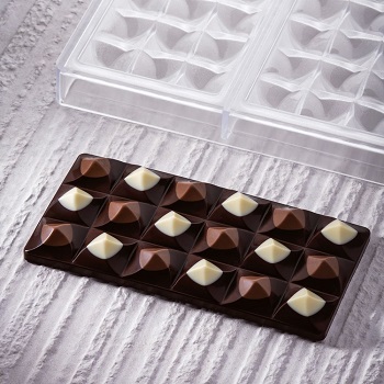 Pavoni Moulin 100 g Bar Polycarbonate Chocolate Mould by Vincent Vallee